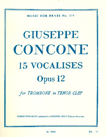 15 vocalise op.12  for trombone in tenor clef  