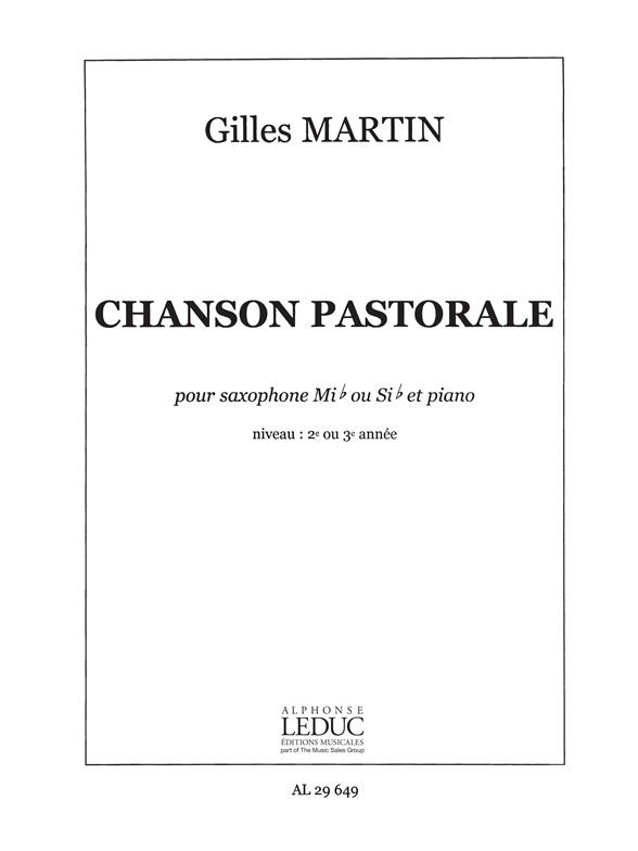 Chanson pastorale&nbsp;&nbsp;pour saxophone alto et piano&nbsp;&nbsp;