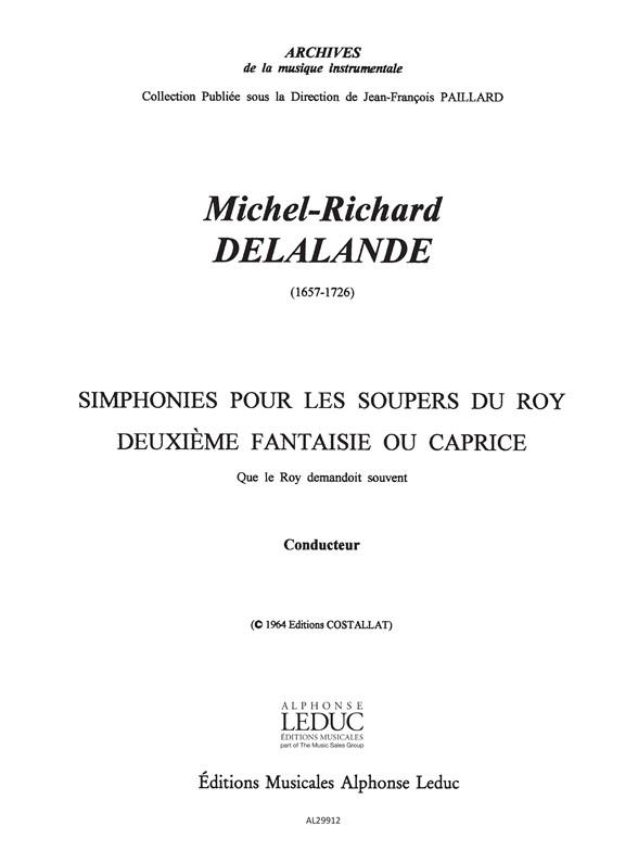 Caprice no.2 des Symphonyes pour les soupers du roy  pour orchestre de chambre  partition et parties