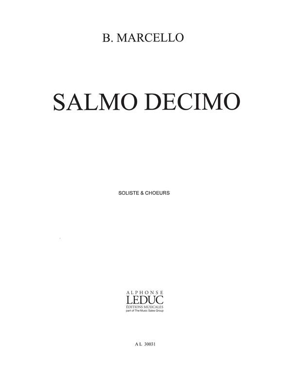 Salmo dechimo&nbsp;&nbsp;pour solistes et choeur mixte a cappella&nbsp;&nbsp;partition