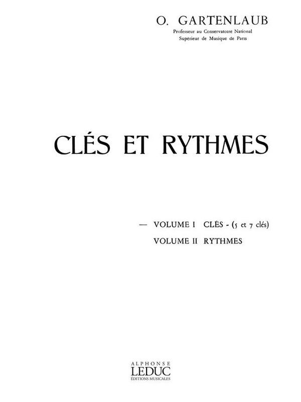 Clés et rythmes  volume 1 5 cles et 7 cles  