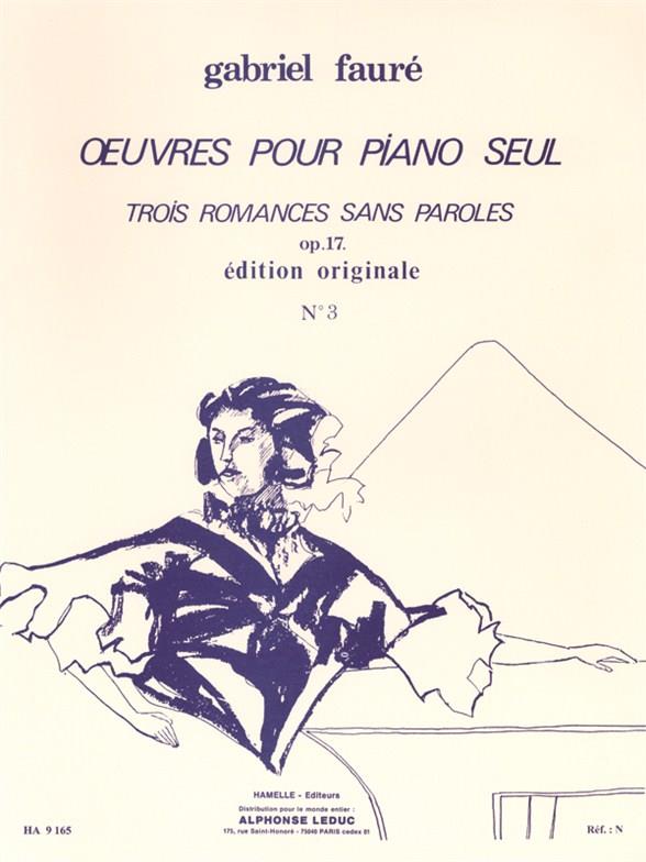 Romance sans paroles op.17,3&nbsp;&nbsp;pour piano&nbsp;&nbsp;