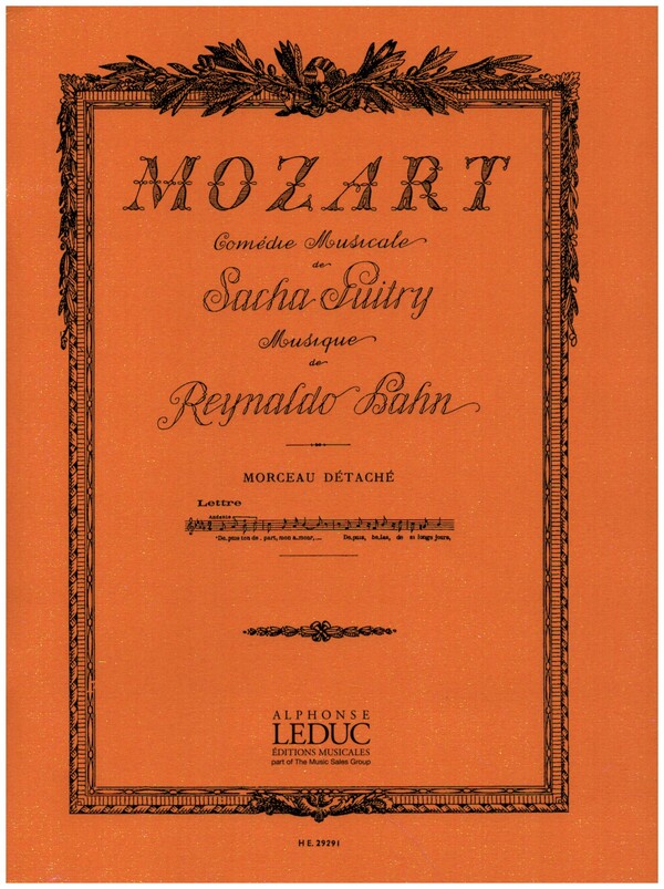 Mozart no.3 la Lettre  for voice and piano  
