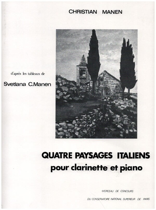 4 Paysages Italiens  pour clarinette et piano  