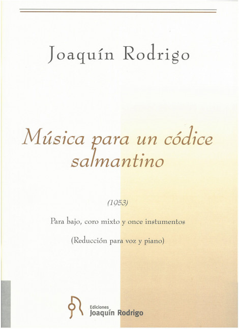 Música para un códice salmantino&nbsp;&nbsp;Bass, gemischter Chor und 11 Instrumente&nbsp;&nbsp;Klavierauszug