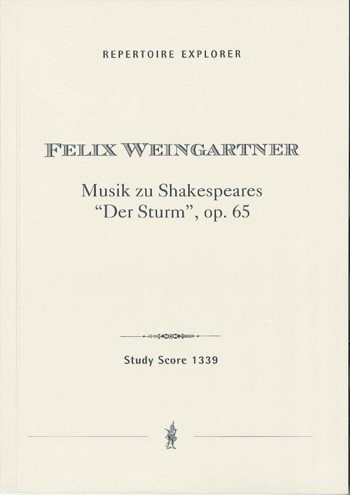 Weingartner, Felix&nbsp;&nbsp;Sturm - Suite op.65&nbsp;&nbsp;Studienpartitur