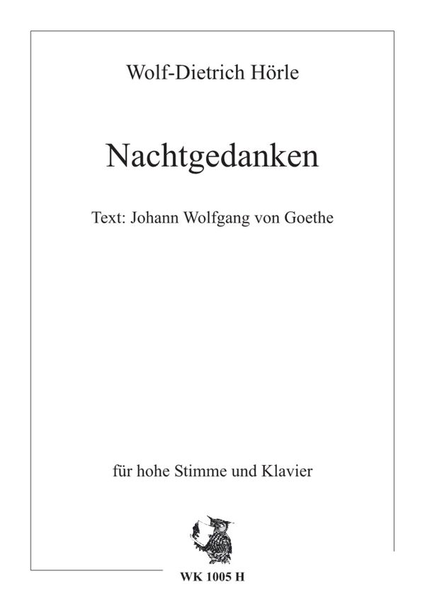 Hörle, Wolf-Dietrich&nbsp;&nbsp;Nachtgedanken&nbsp;&nbsp;