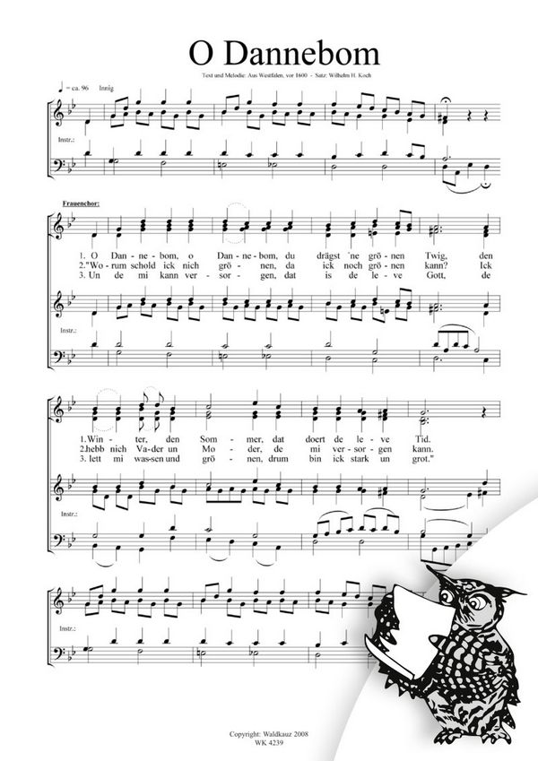 Koch, Wilhelm H.&nbsp;&nbsp;O Danneboom - SATB&nbsp;&nbsp;