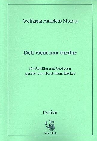 Deh vieni non tardar aus Figaros Hochzeit  für Panflöte und Orchester  Partitur