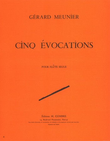 MEUNIER Gérard&nbsp;&nbsp;Evocations (5)&nbsp;&nbsp;flûte Partition