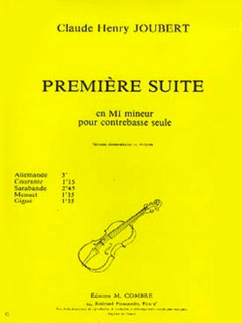 Suite en mi mineur no.1  pour contrebasse  