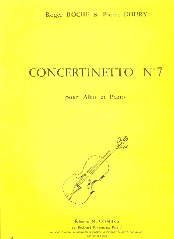 Concertinetto no.7&nbsp;&nbsp;pour alto et piano&nbsp;&nbsp;