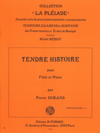DURAND Pierre&nbsp;&nbsp;Tendre histoire&nbsp;&nbsp;flûte et piano Partition