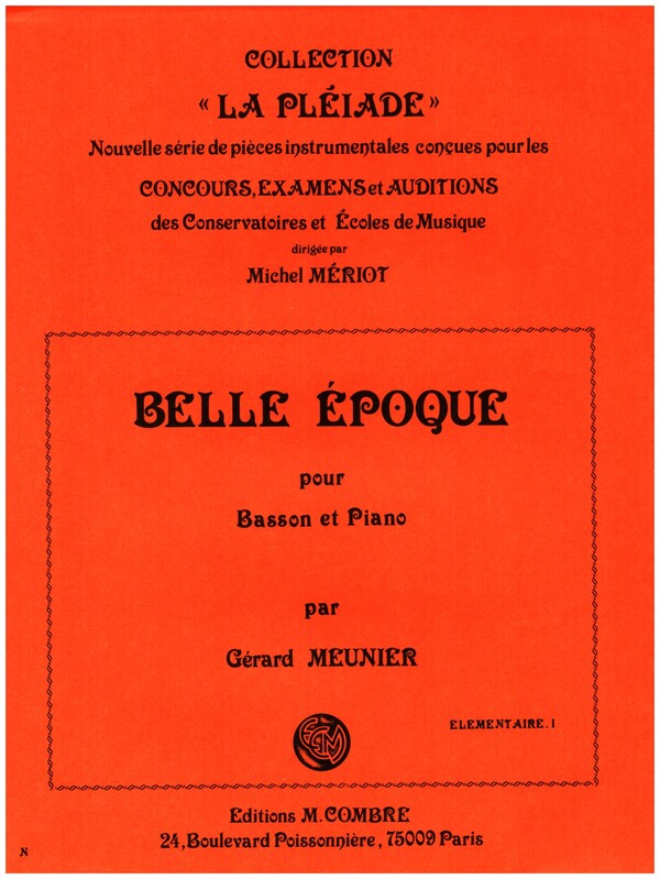 Belle époque  pour basson et piano  