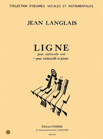 LANGLAIS Jean&nbsp;&nbsp;Ligne pour violoncelle et piano&nbsp;&nbsp;partie de piano Partition