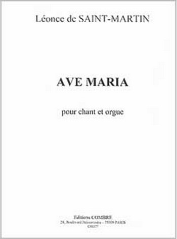 Ave Maria op.17&nbsp;&nbsp;pour chant et orgue&nbsp;&nbsp;