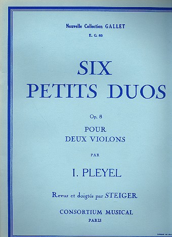 6 petits duos op.8  pour 2 violons  parties