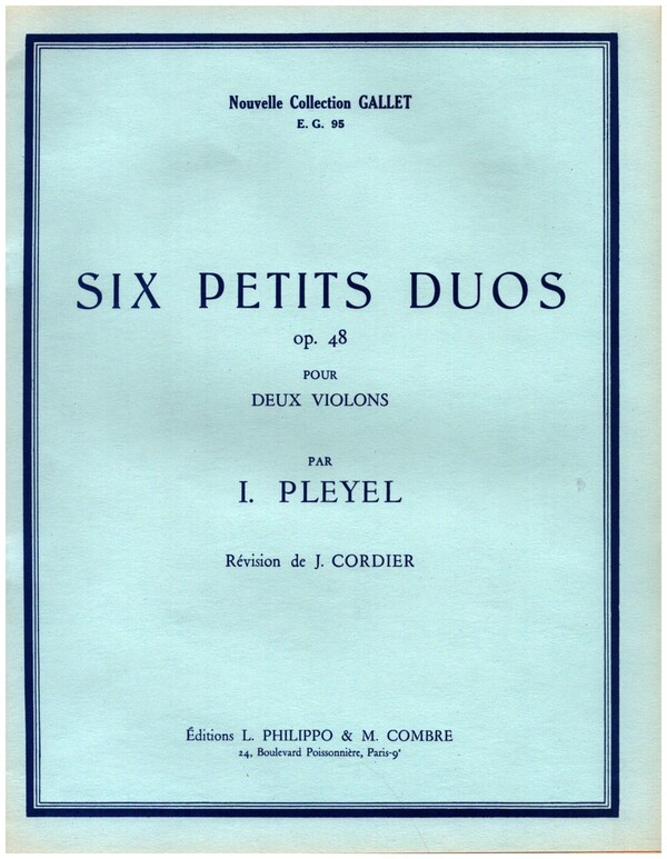 6 Petits Duos op.48  pour 2 violons  partition