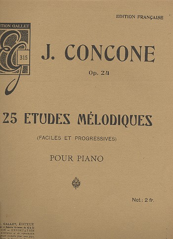 25 Études mélodiques op.24  pour piano  
