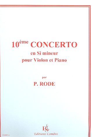 Concerto en si mineur no.10  pour violon et piano  