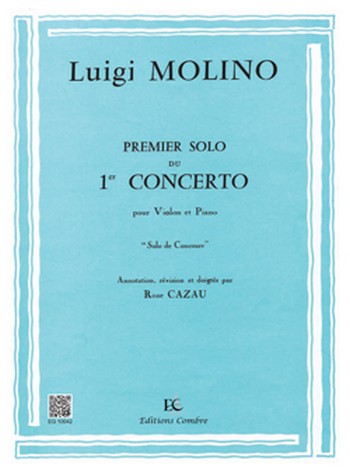 MOLINO Luigi&nbsp;&nbsp;Solo n°1 du concerto n°1&nbsp;&nbsp;violon et piano Partition