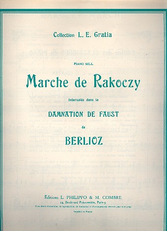 Marche de Rakoczy &nbsp;&nbsp;pour piano&nbsp;&nbsp;