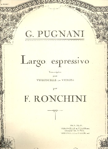 Largo espressivo  pour violoncelle (violon) et piano  