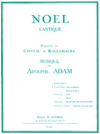 Cantique de Noel  pour ténor (soprano) et piano (frz)  