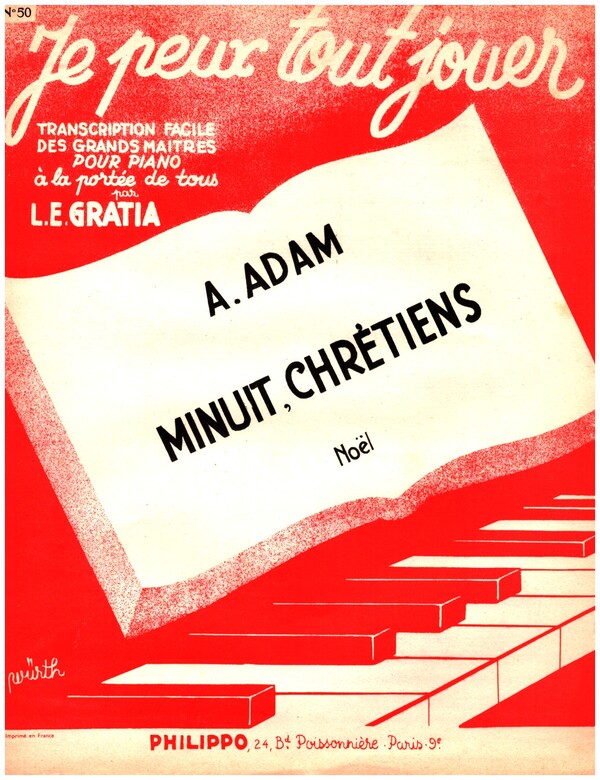 Minuit Chrétiens - Noël&nbsp;&nbsp;pour piano (facile)&nbsp;&nbsp;