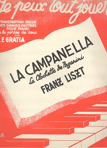 La Campanella&nbsp;&nbsp;pour piano facile&nbsp;&nbsp;