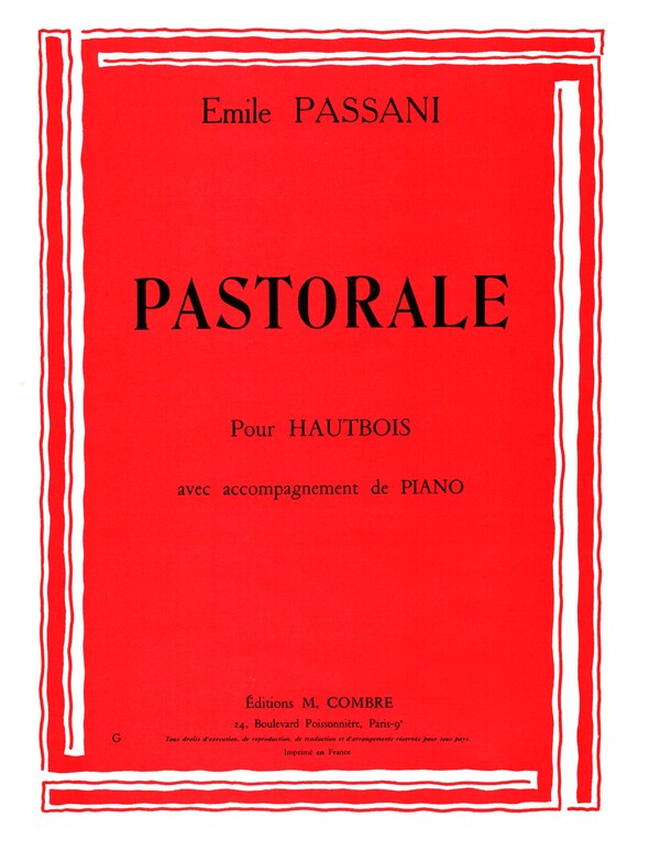 Pastorale&nbsp;&nbsp;pour hautbois et piano&nbsp;&nbsp;