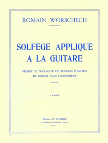 WORSCHECH Romain&nbsp;&nbsp;Solfège appliqué à la guitare Vol.2&nbsp;&nbsp;guitare Partition