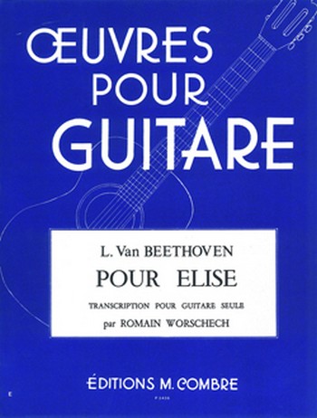 BEETHOVEN Ludwig van&nbsp;&nbsp;Pour Elise&nbsp;&nbsp;guitare Partition