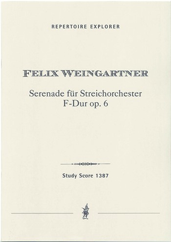 Serenade F-Dur op.6  für Streichorchester  Studienpartitur