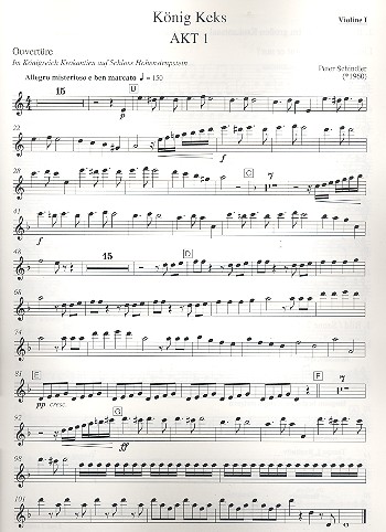 König Keks&nbsp;&nbsp;für Soli, Kinderchor und Instrumente&nbsp;&nbsp;Violine 1