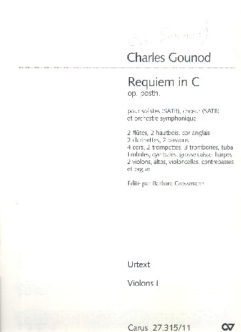 Requiem C-Dur op.posth.&nbsp;&nbsp;für Soli, gem Chor und Orchester&nbsp;&nbsp;Violine