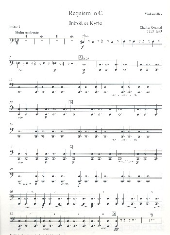 Requiem C-Dur op.posth.&nbsp;&nbsp;für Soli, gem Chor und Orchester&nbsp;&nbsp;Violoncello