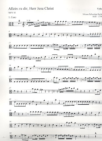Allein zu dir Herr Jesu Christ&nbsp;&nbsp;Kantate Nr.33 BWV33&nbsp;&nbsp;Viola