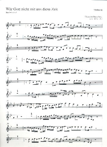 Wär Gott nicht mit uns diese Zeit BuxWV102&nbsp;&nbsp;für gem Chor, 2 Violinen und Bc&nbsp;&nbsp;Violine 2