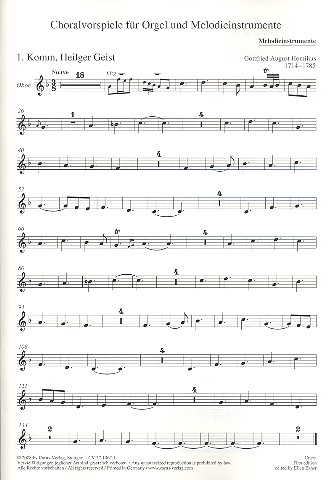 Ausgewählte Werke Reihe 4  Instrumentalwerke Band 1  Melodieinstrument/Oboe