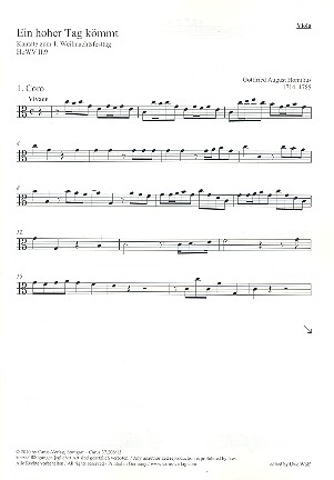 Ein hoher Tag kömmt HoWVII.9  für Soli, gem Chor und Orchester  Viola