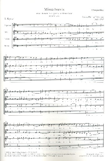 Missa brevis über Komm Heiliger Geist Herre Gott TVWV9:10&nbsp;&nbsp;für gem Chor und Instrumente&nbsp;&nbsp;Chorpartitur