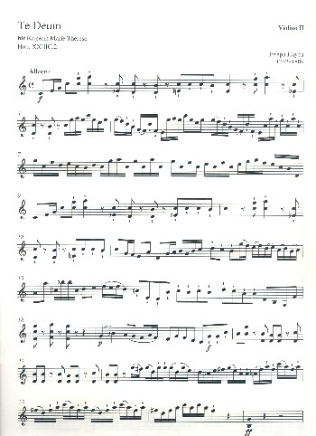 Te Deum Hob.23C:2 für gem Chor, Bläser, Pauken,&nbsp;&nbsp;Streicher und Bc&nbsp;&nbsp;Violine 2