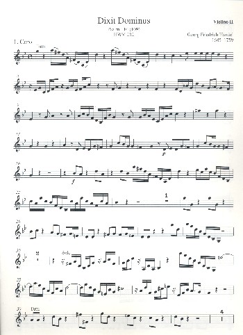 Dixit Dominus HWV232&nbsp;&nbsp;für Soli, gem Chor, Streichorchester und Bc&nbsp;&nbsp;Violine 2