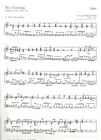 Nisi Dominus&nbsp;&nbsp;für Soli, gem Chor, Streichorchester und Bc&nbsp;&nbsp;Orgel