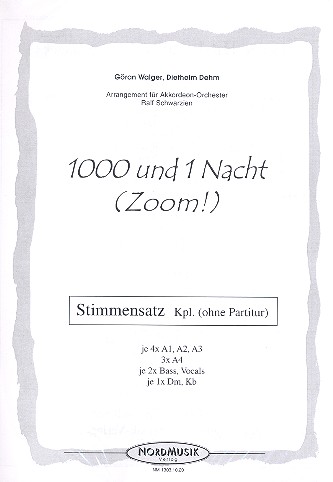 1001 Nacht  für Akkordeon-Orchester  Stimmensatz