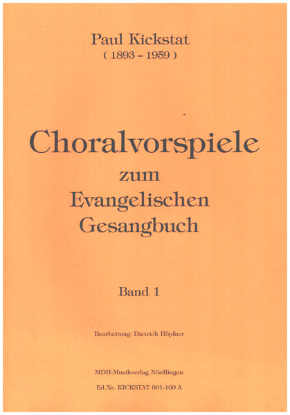 Choralvorspiele zum EG - Band 1  für Orgel solo  