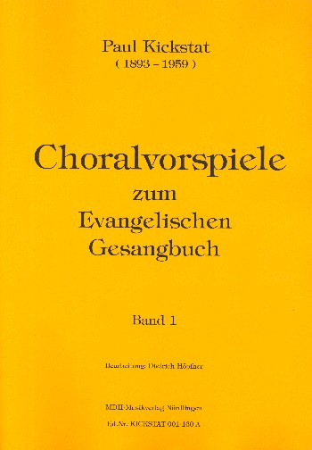 Choralvorspiele zum EG - Band 1 und 2  für Orgel  