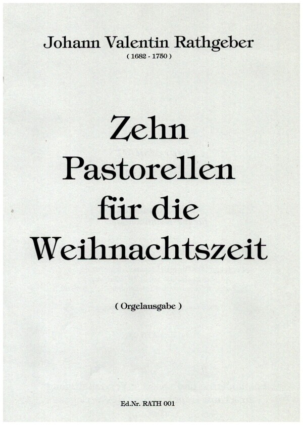 10 Pastorellen für die Weihnachtszeit  für Orgel  