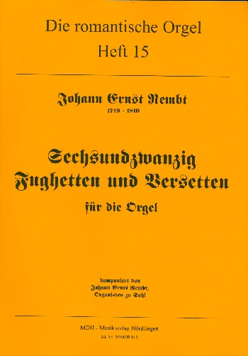 26 Fughetten und Versetten  für Orgel  